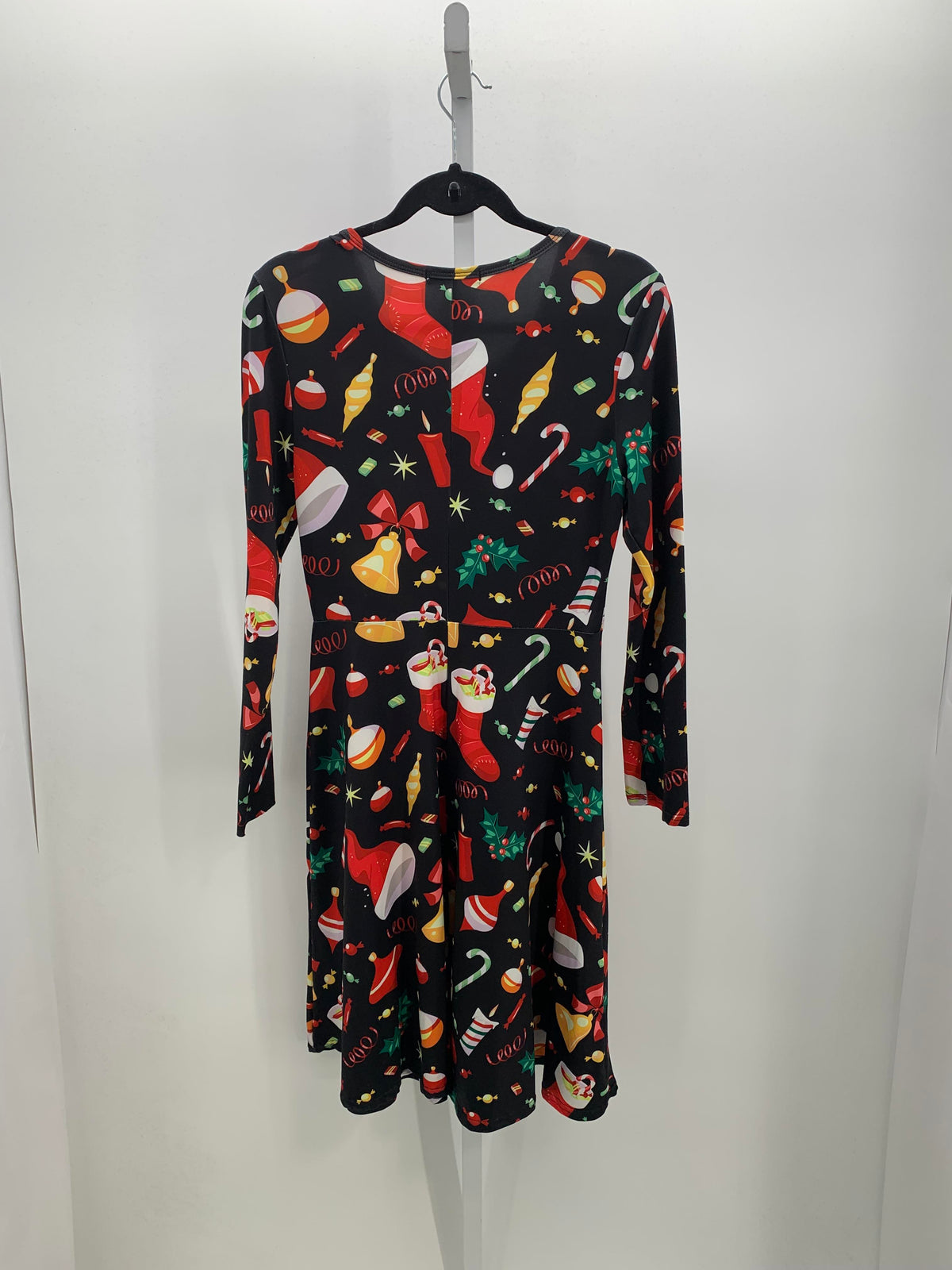 LONG SLV DRESS SANTA HAT CANDY CANES.