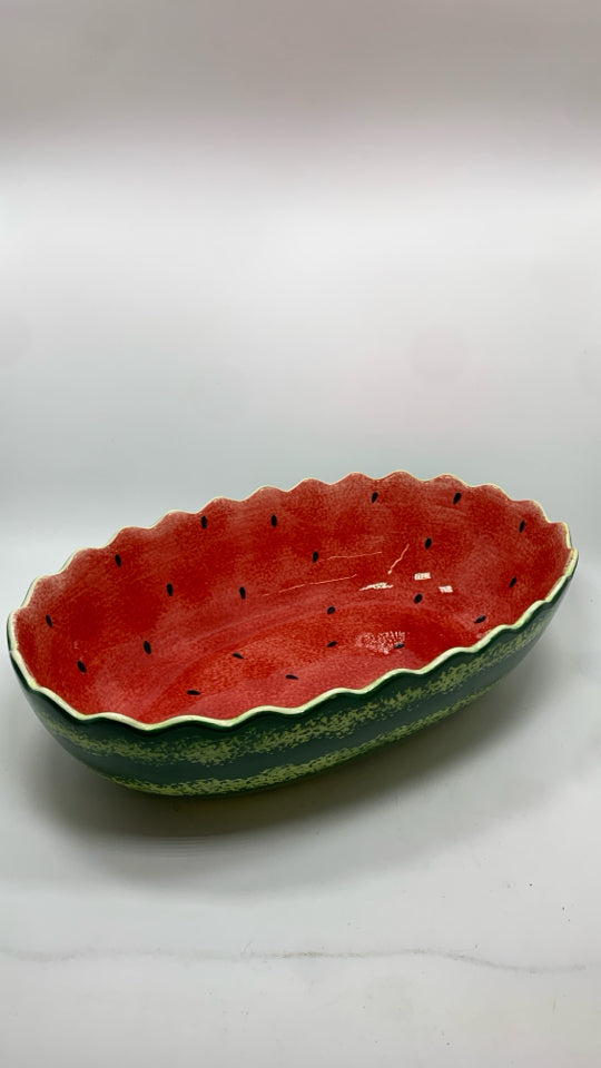 LARGE CERAMIC WATERMELON BOWL.
