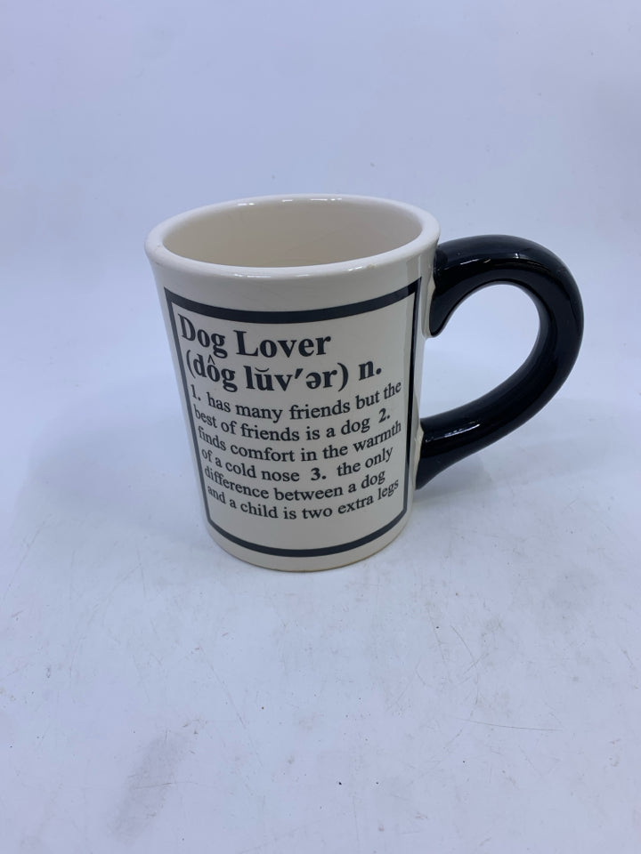 "DOG LOVER" DEFINITION COFFEE MUG.