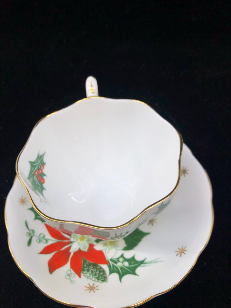 "NOEL" TEA CUP & SAUCER-QUEENE ANNE.