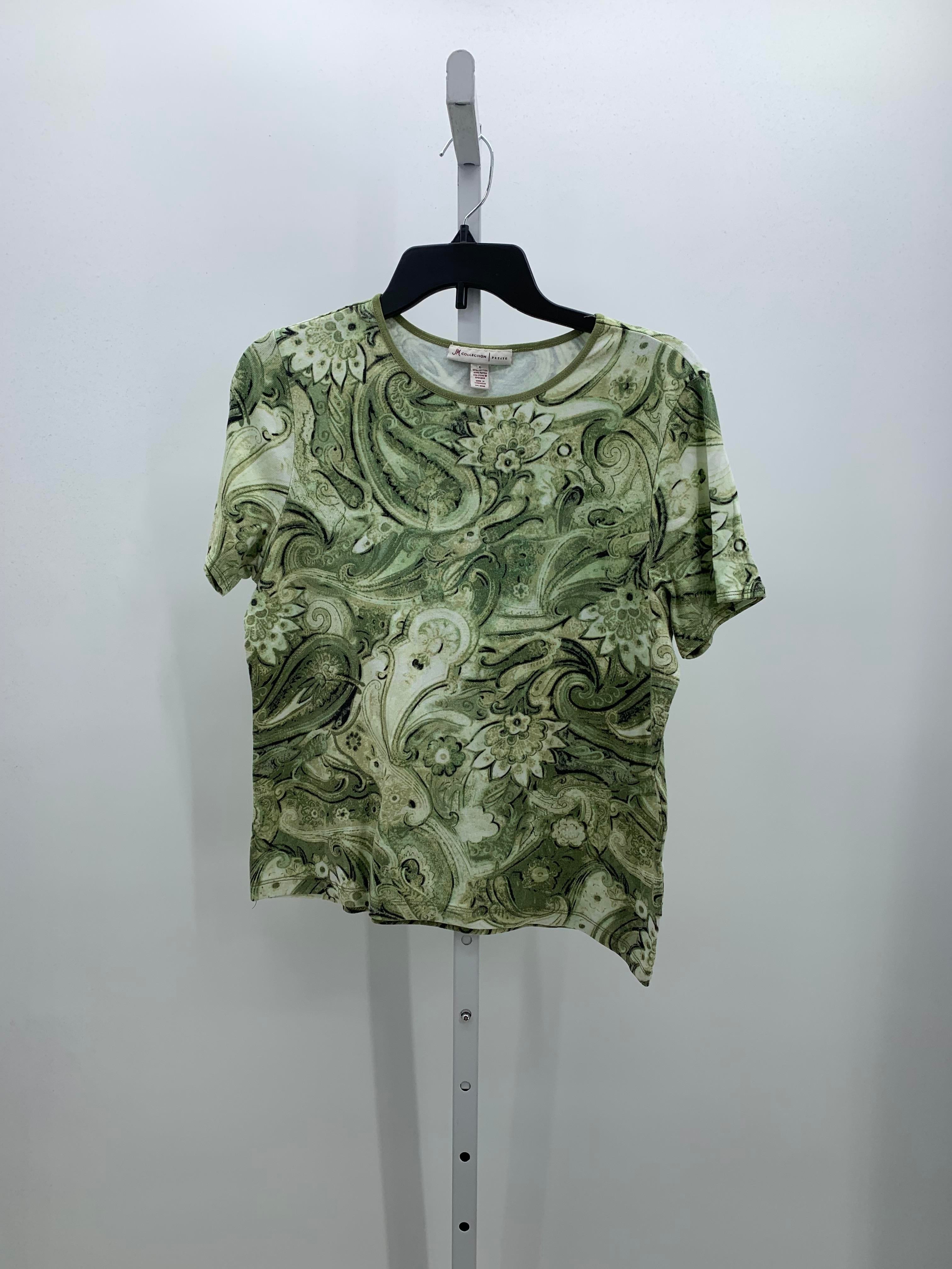 JM Collection Size Large Petite Petite Short Sleeve Shirt