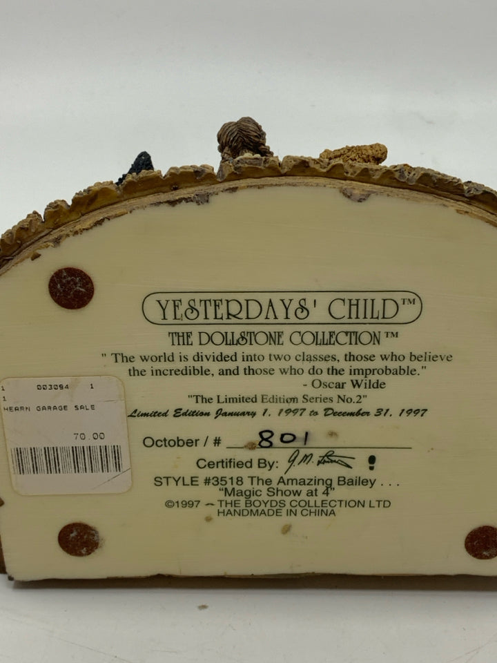YESTERDAYS CHILD "MAGIC SHOW AT 4" FIGURINE.
