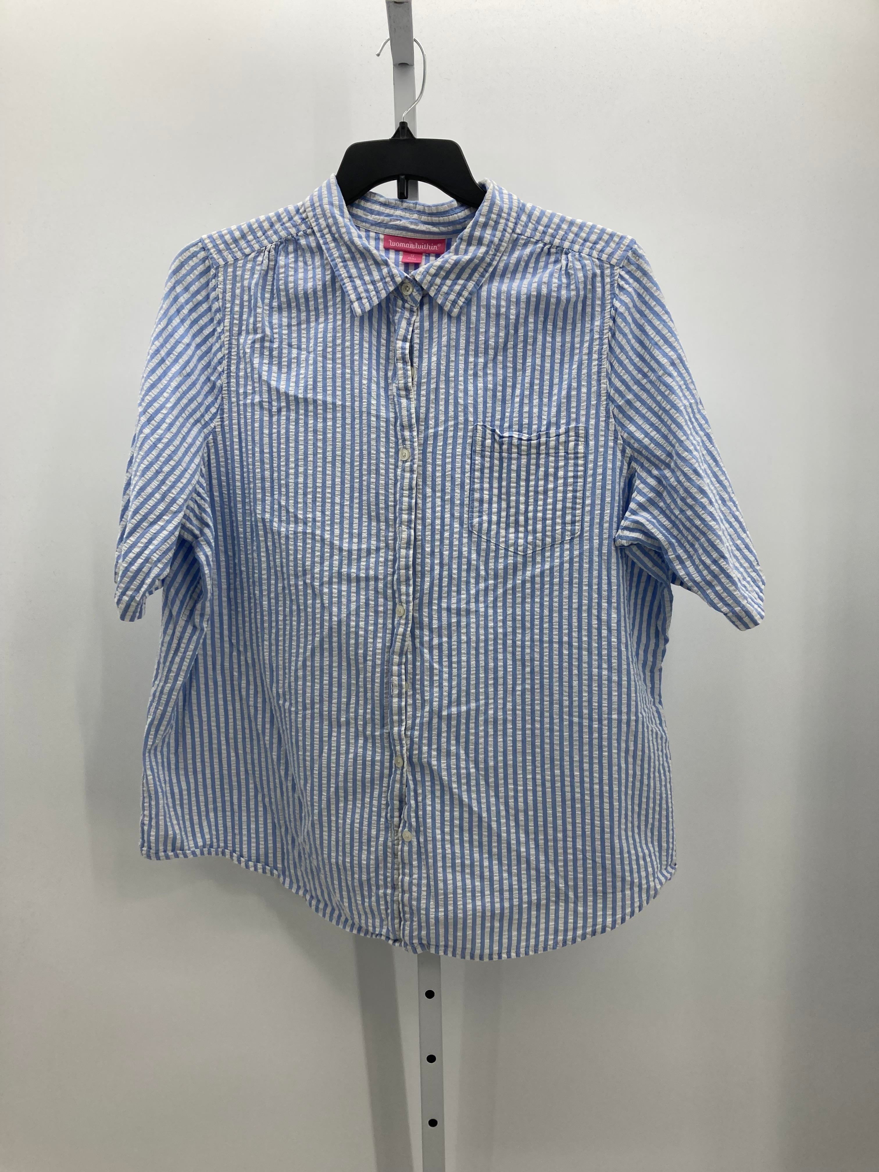 Woman Within Size 1X Womens Short Sleeve Shirt