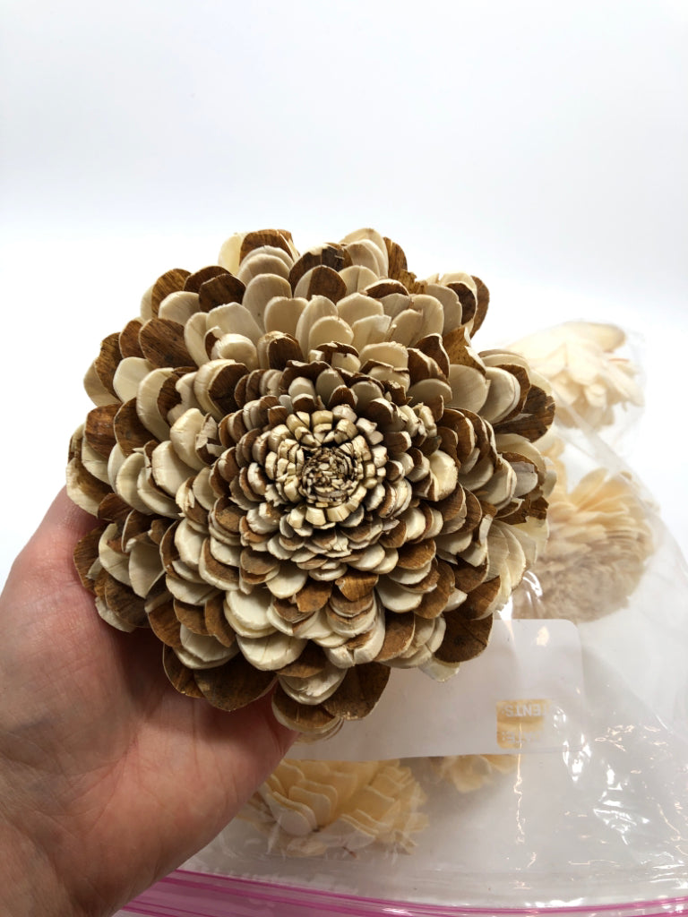 RUSTIC FOAM FLORALS IN BAG.