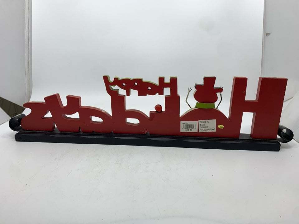 "HAPPY HOLIDAYS" SLEIGH SIGN.