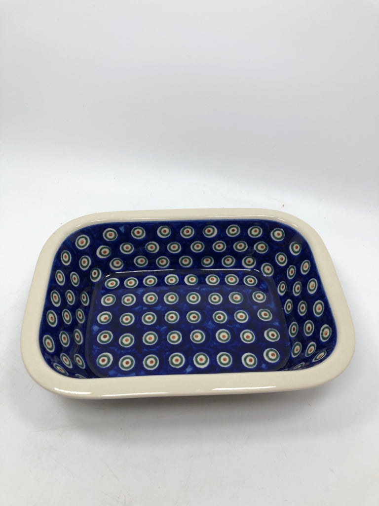 POLISH POTTERY RECTANGLE LOAF PAN.