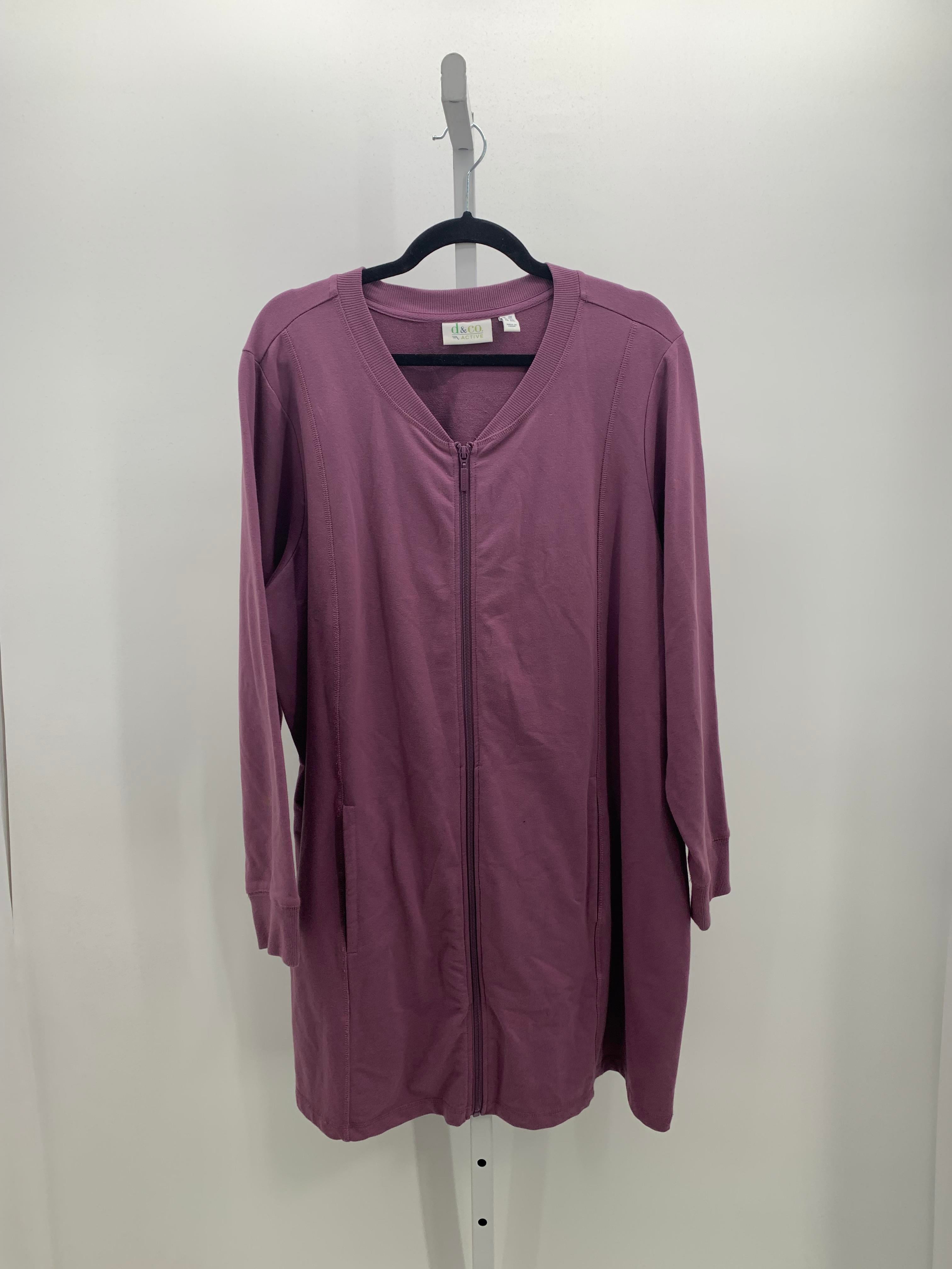 d & co. Size 2X Womens Sweat Jacket