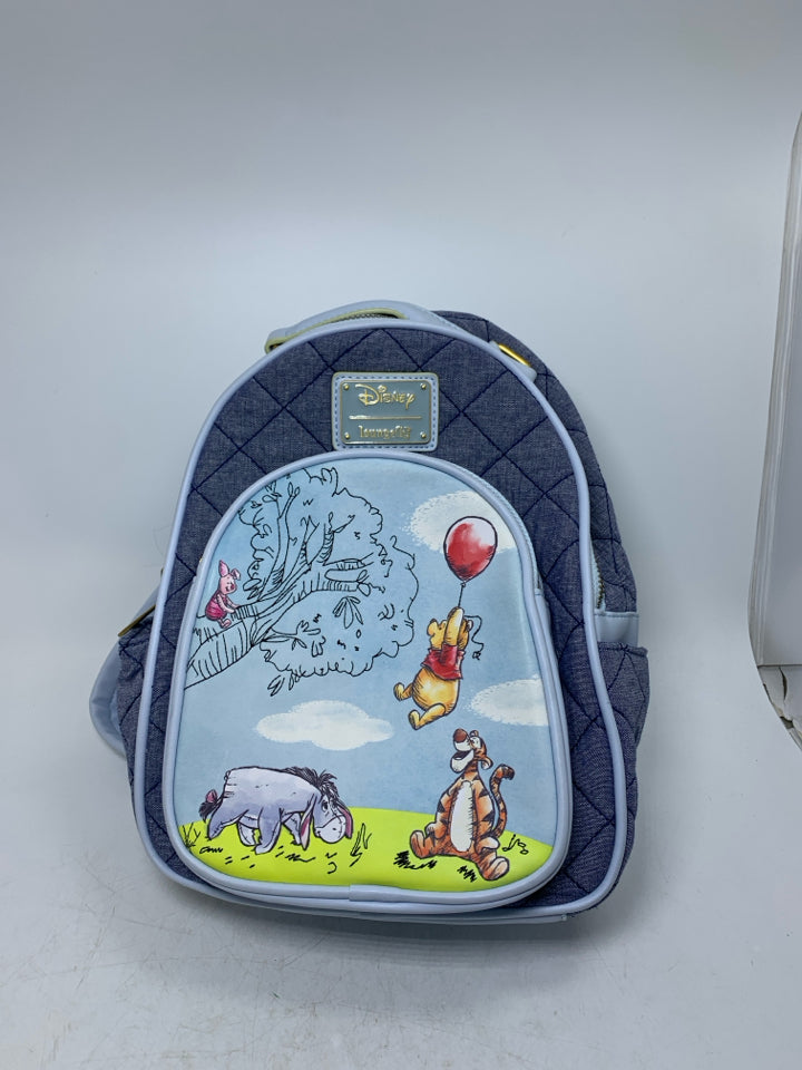 Disney Loungefly Winnie The Pooh Denim Backpack Style Purse