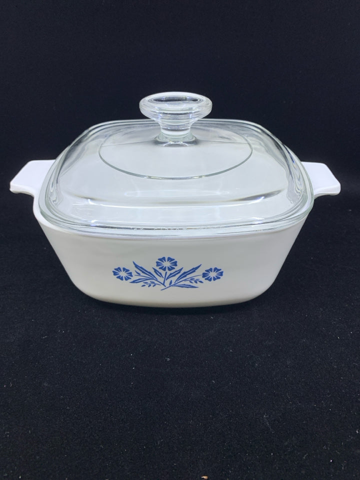 COVERED CORNFLOWER BLUE BAKER.