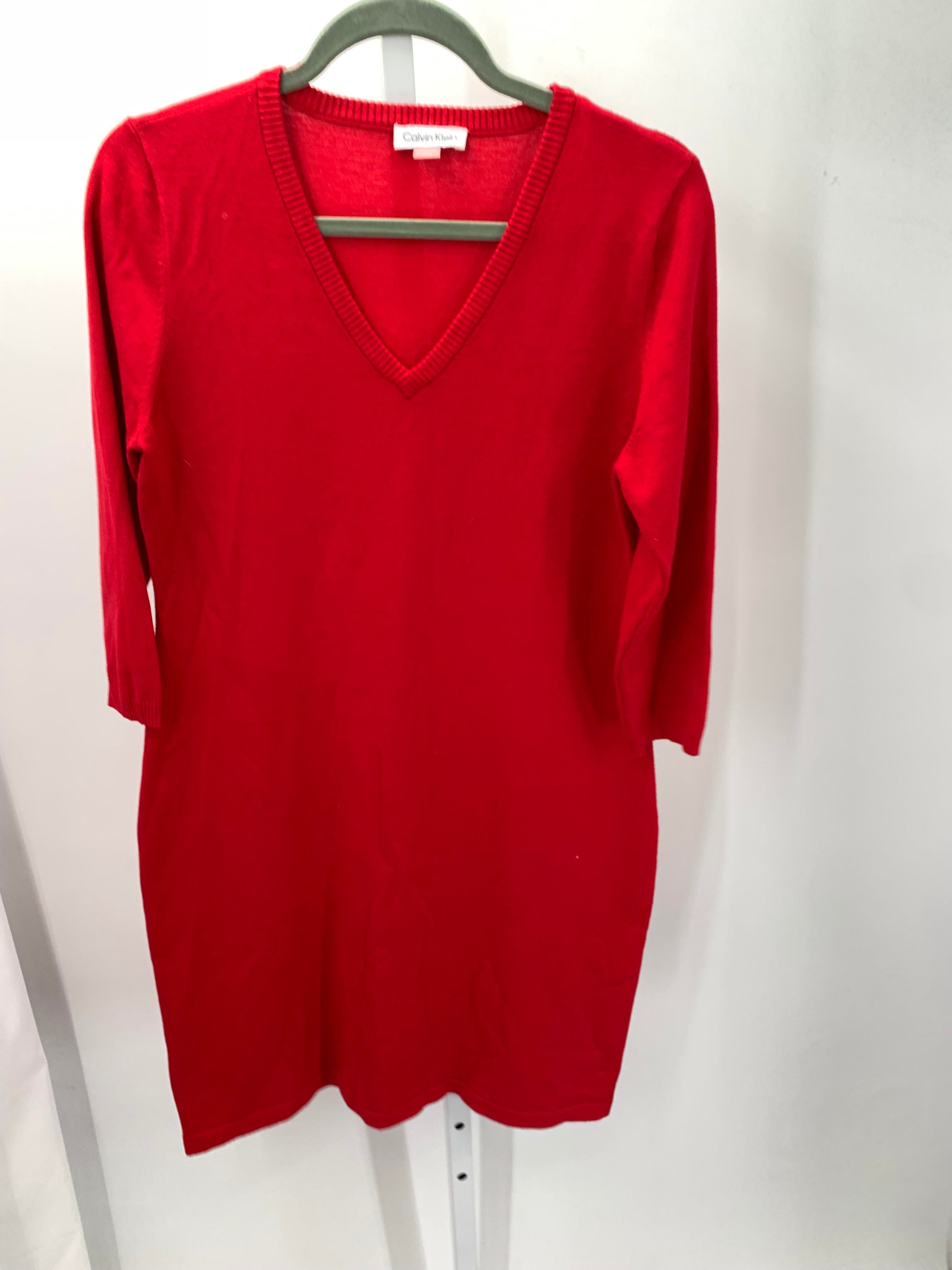 Calvin Klein Size Large Misses 3/4 Sleeve Dress