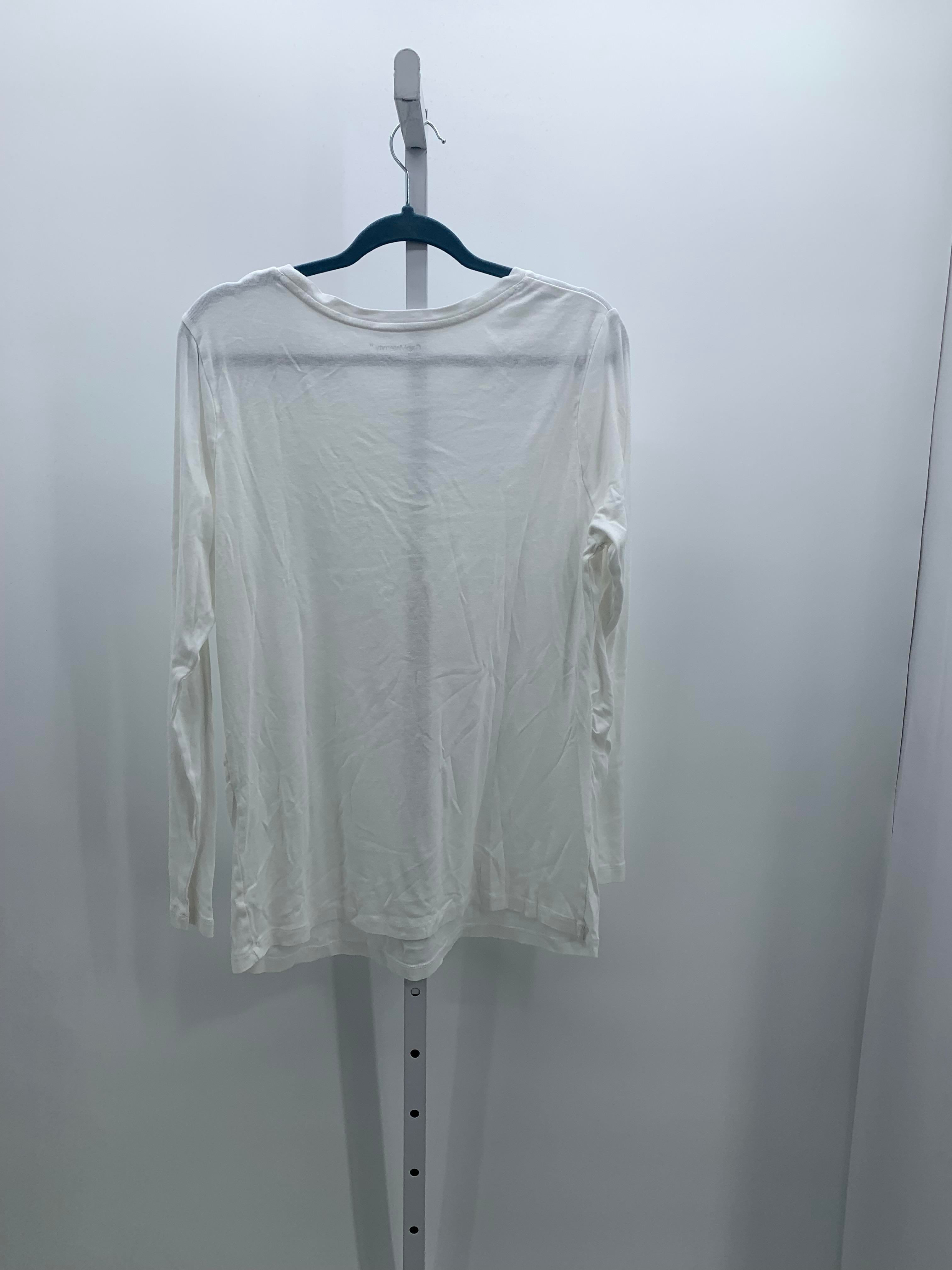 Gap White Size Extra Large Maternity Long Sleeve Shirt