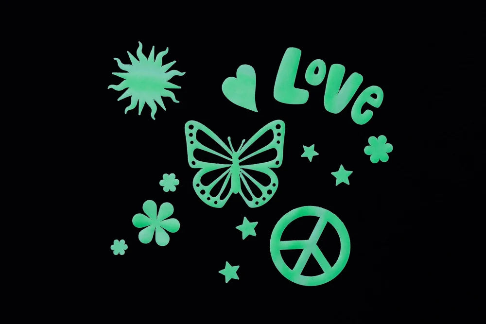 New GloPlay Peace & Love Stickers