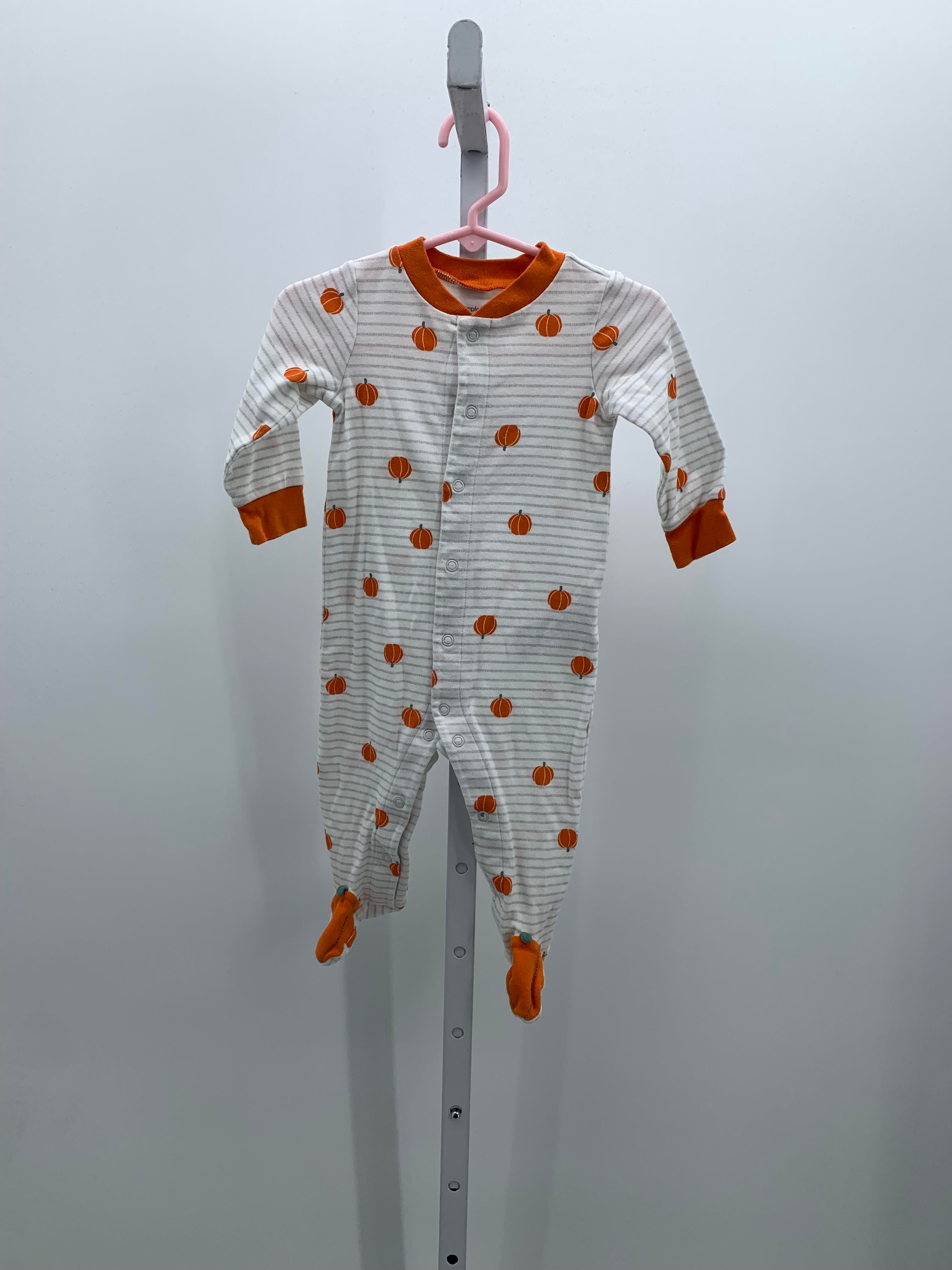LONG SLV ROMPER PUMPKINS