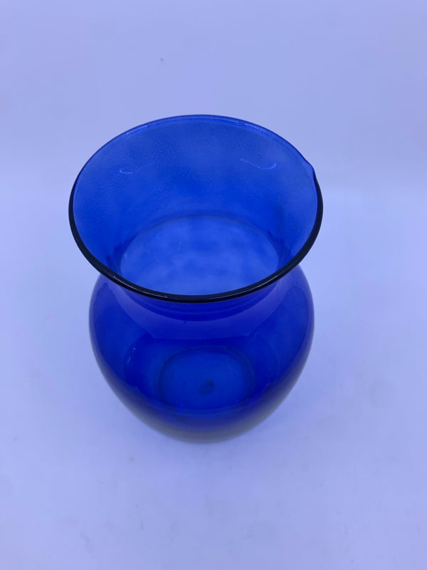 BLUE GLASS VASE.