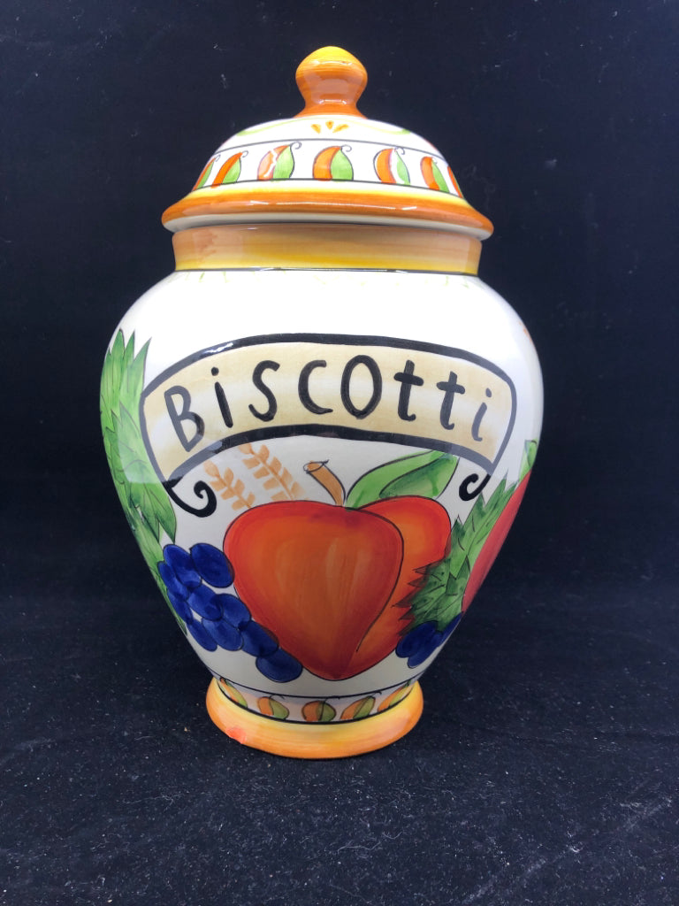 BISCOTTI COOKIE JAR.