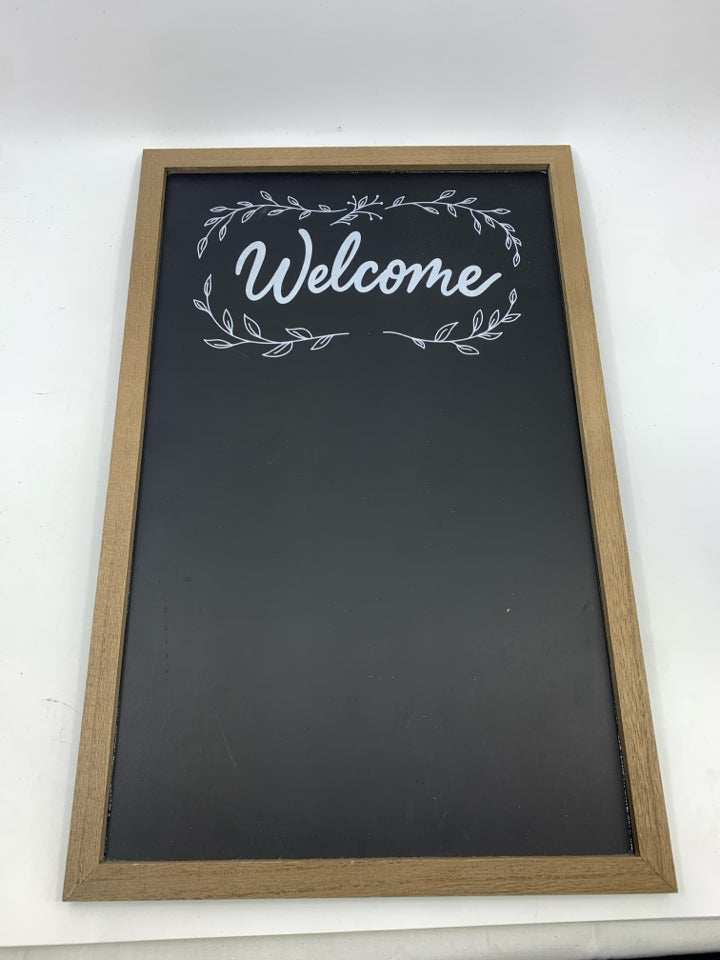 WELCOME BLACK CHALK BOARD WALL HANGING.