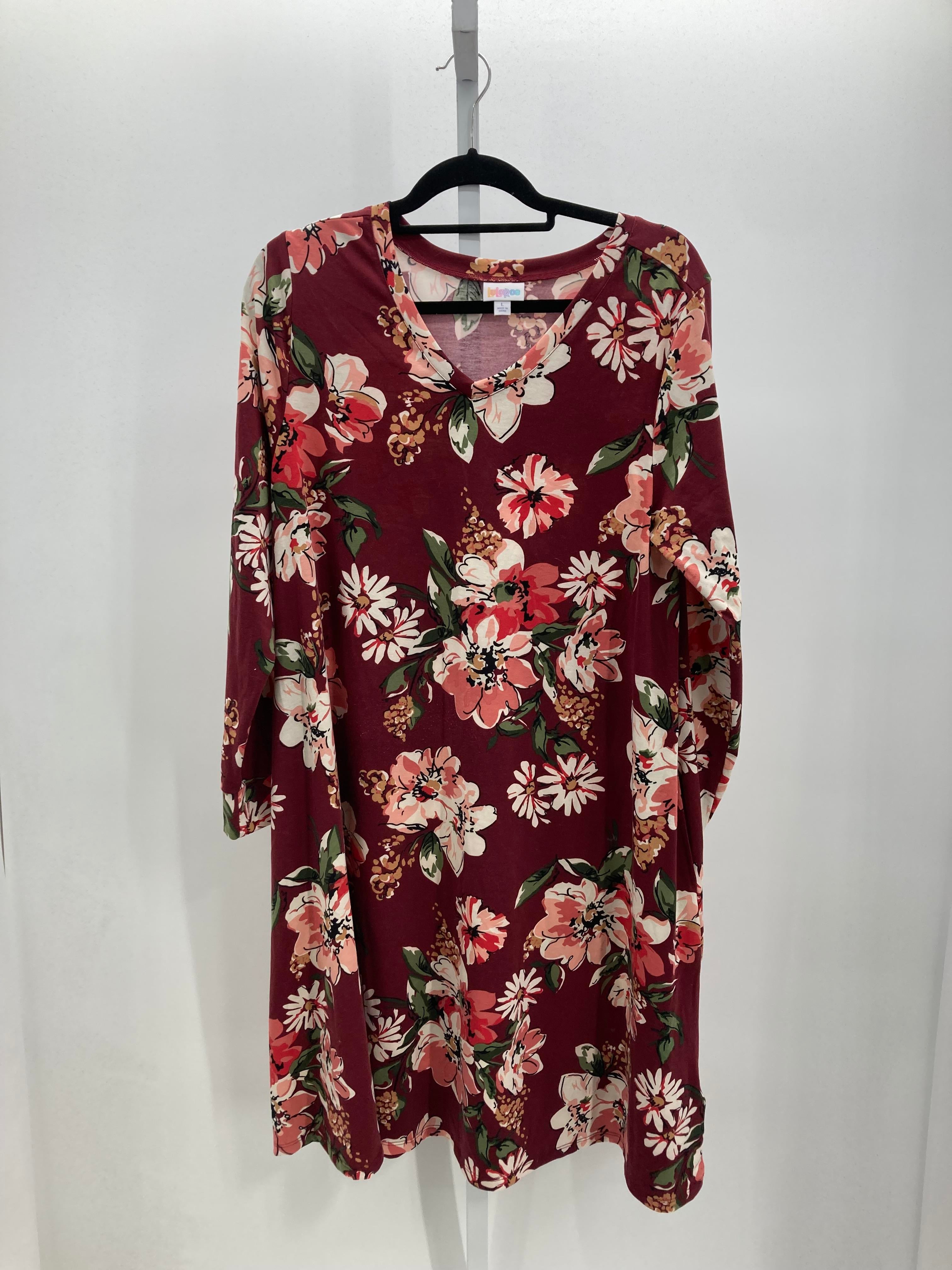 Lularoe Size Large Misses Long Sleeve Dress