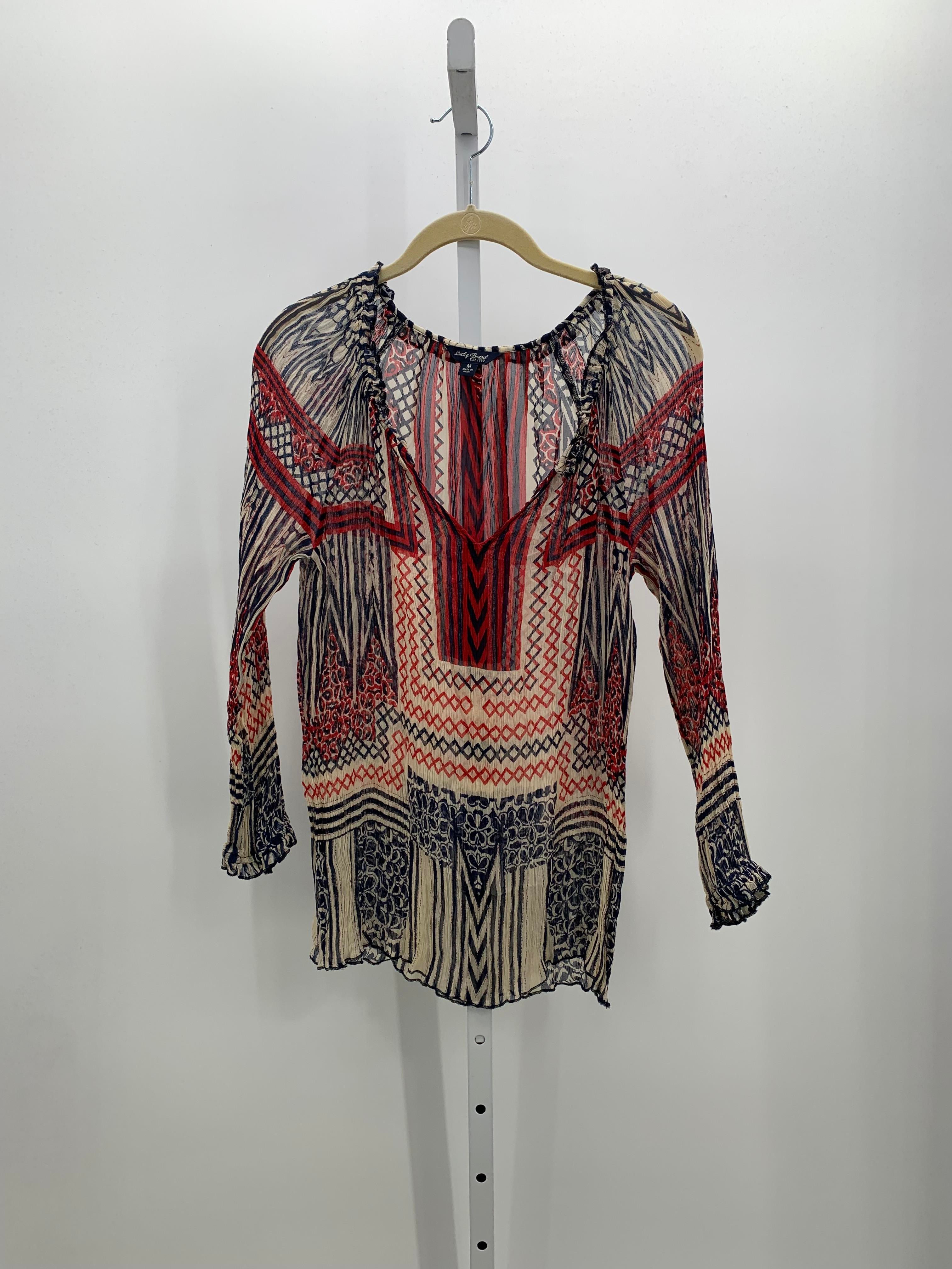 Lucky Brand Size Medium Misses Long Sleeve Shirt