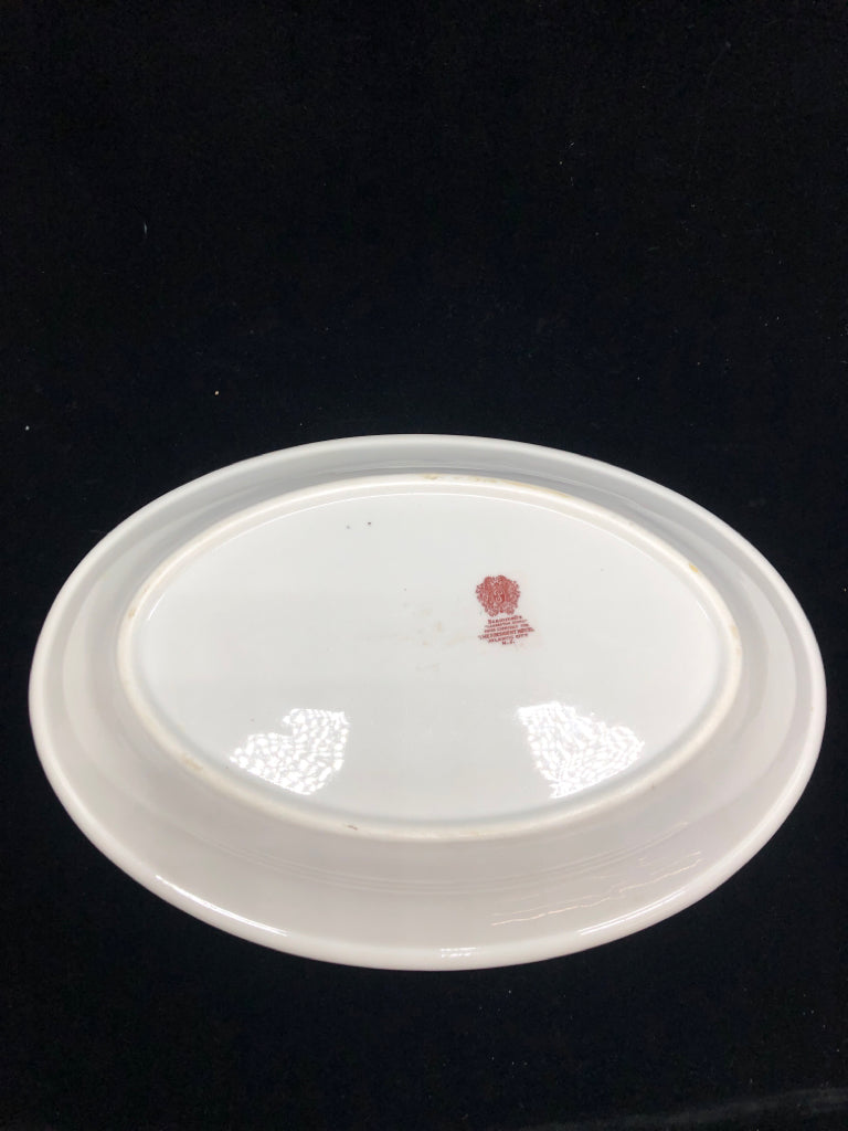 VTG OVAL SERVING PLATTER W/ SEAHORSE RIM.