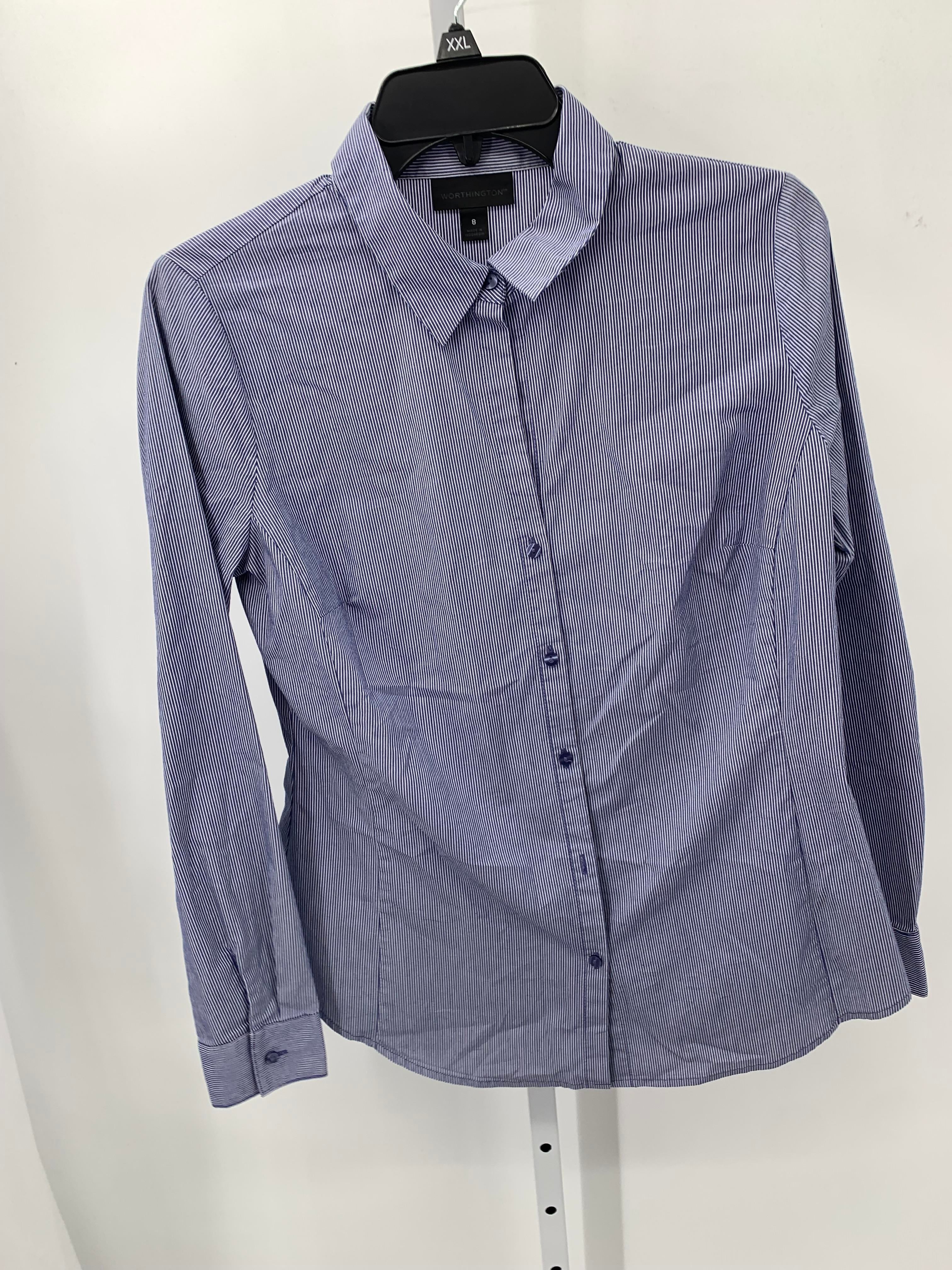 Worthington Size 8 Misses Long Sleeve Shirt