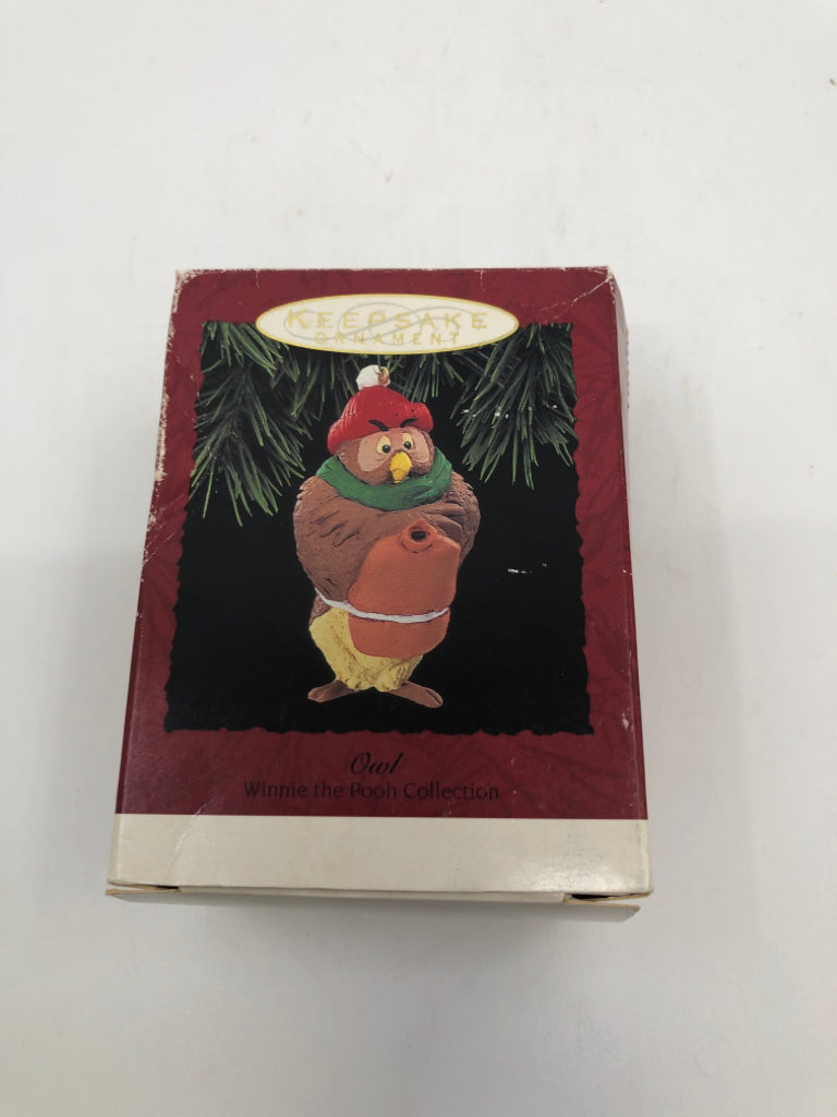 HALLMARK OWL- WINNIE THE POOH ORNAMENT IN BOX.