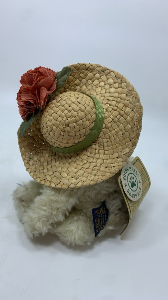 SM GREEN BOW BOYDS BEAR W/HAT.