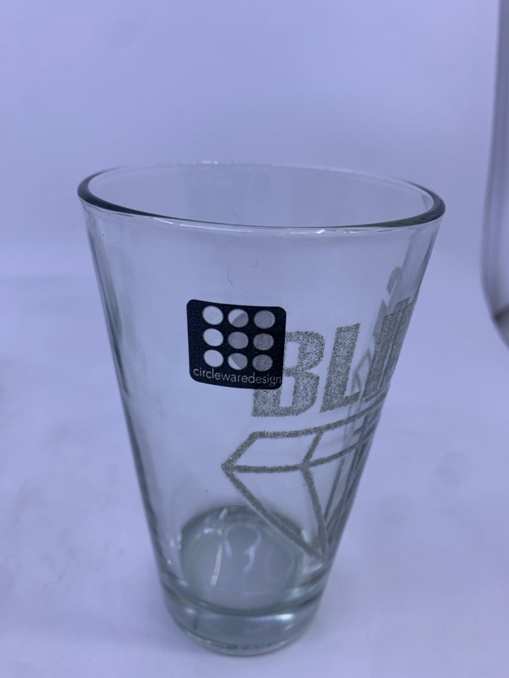 4 BLING DIAMOND GLITTER GLASSES.