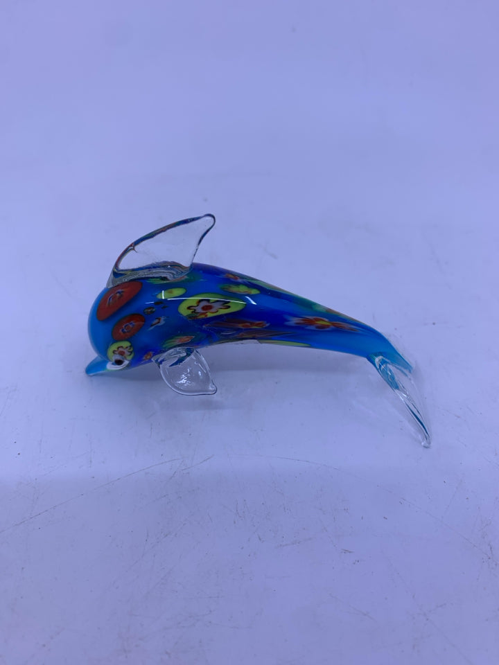 BLUE COLORFUL SMALL DOLPHIN.
