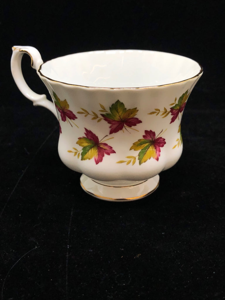 CANADA LEAF TEA CUP & SAUCER - ROYAL ALBERT.