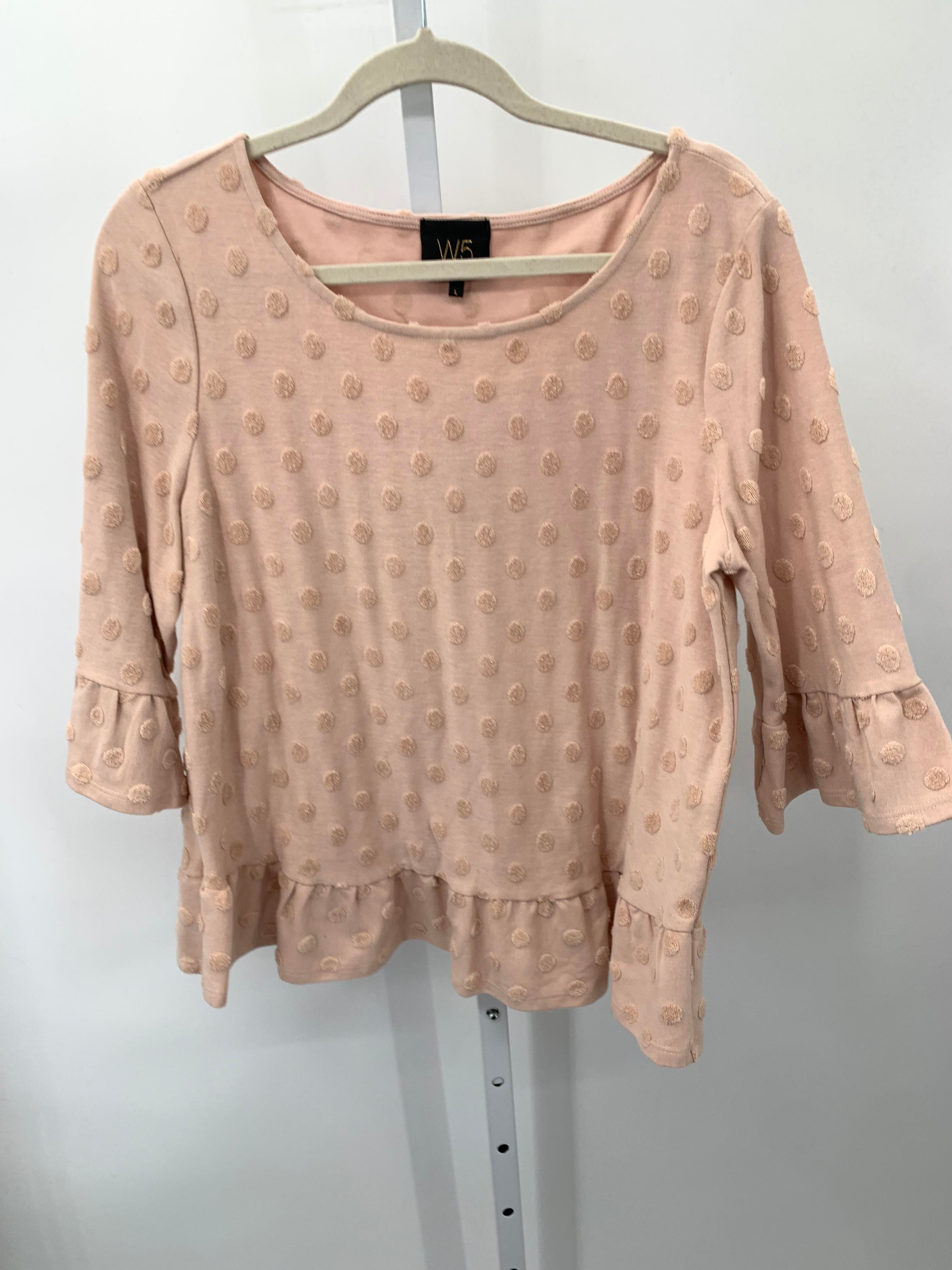 W5 Size Large Misses 3/4 Sleeve Shirt