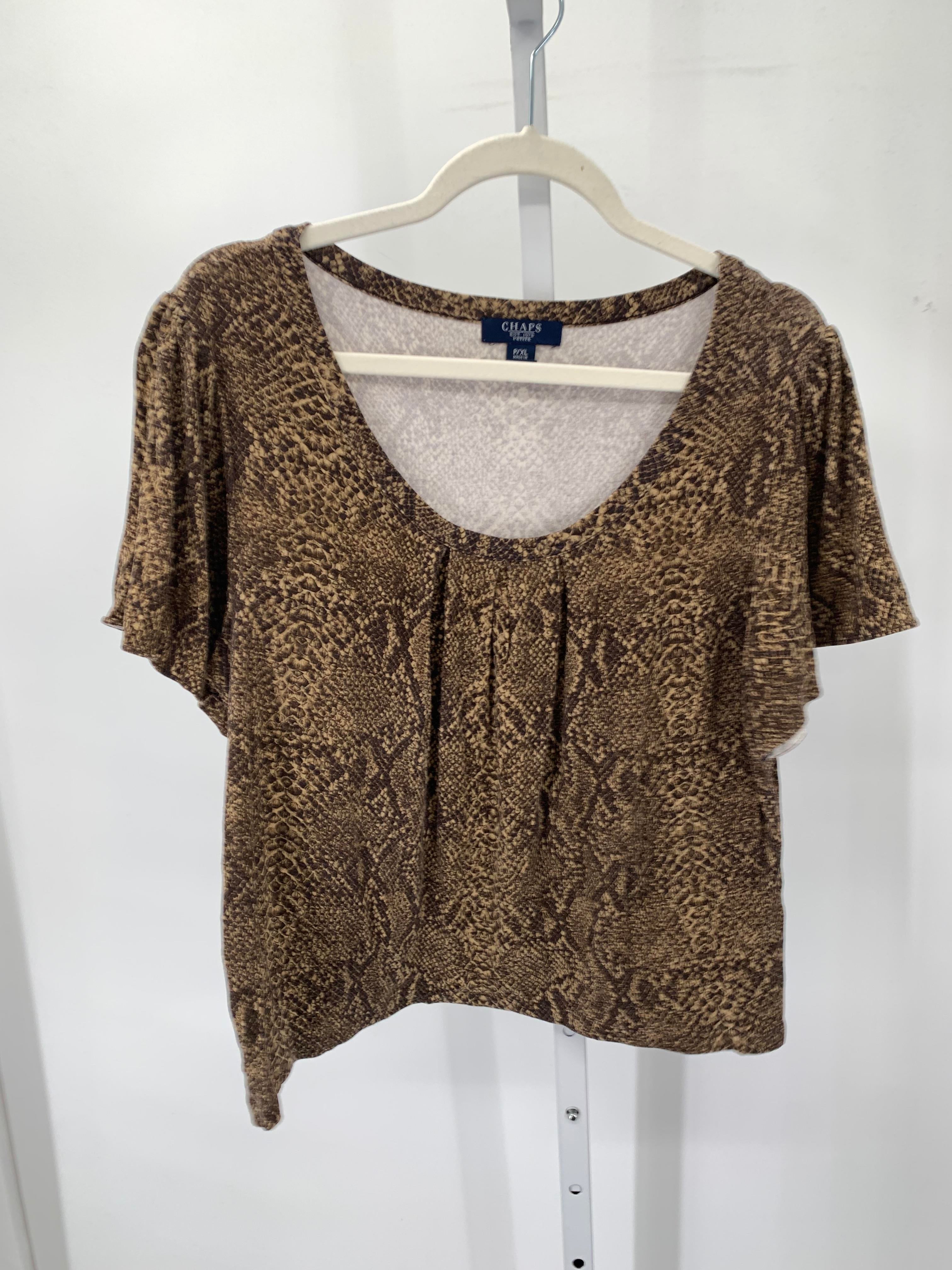 Chaps Size X Large Petite Petite Short Sleeve Shirt