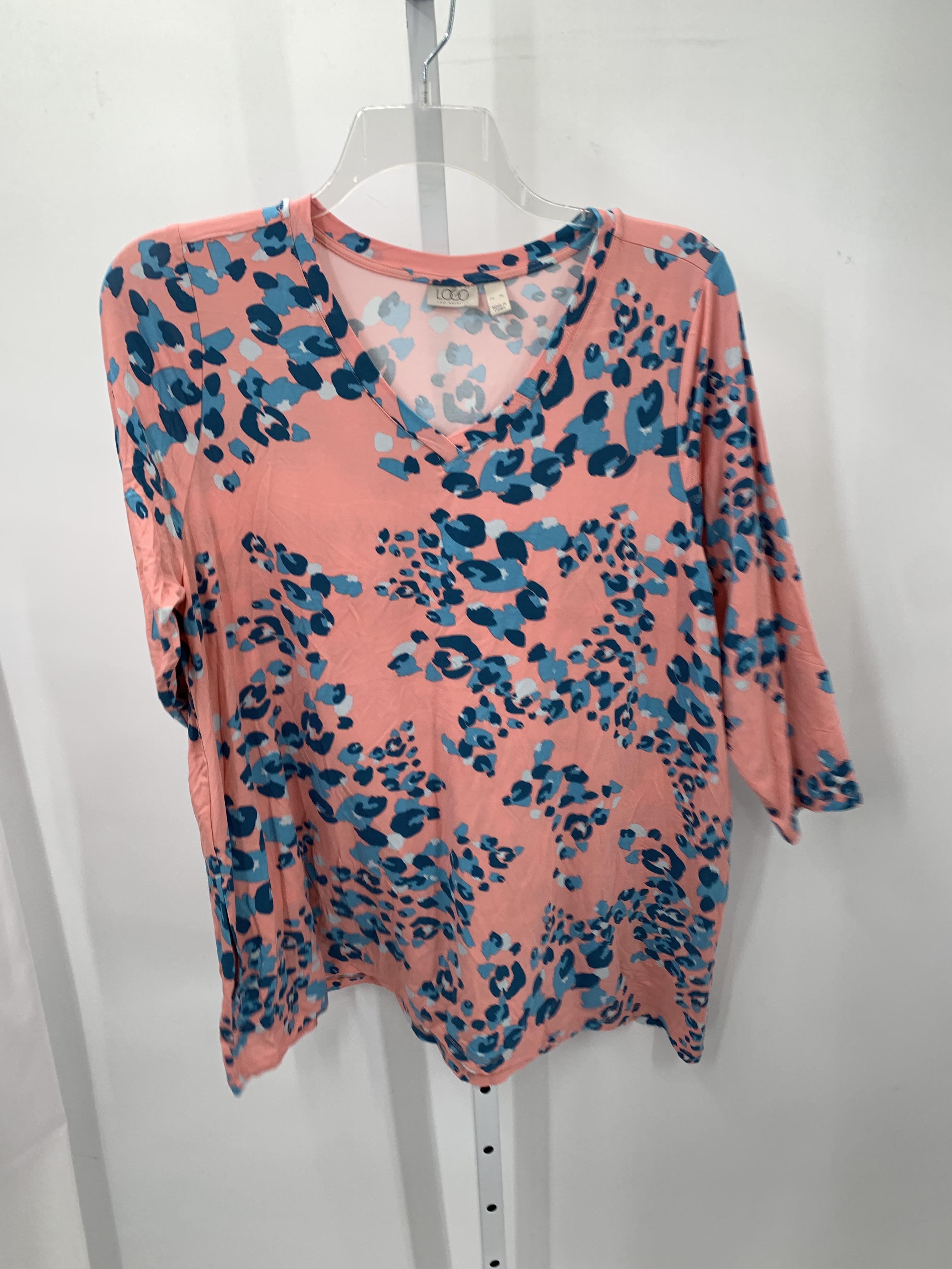 LOGO Size Extra Large Misses 3/4 Sleeve Shirt