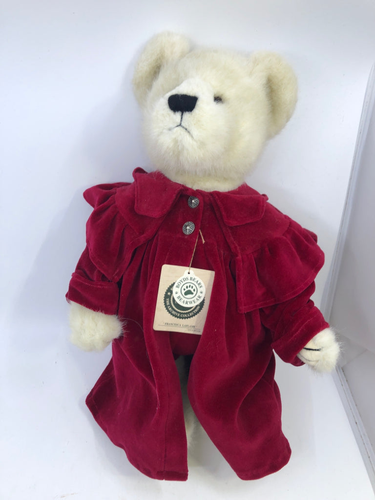 BOYDS BEAR FRANCESA LAFLAME IN RED DRESS