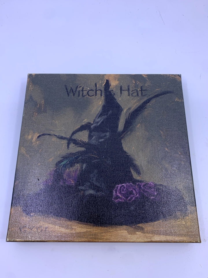 WITCH HAT CANVAS WALL ART.