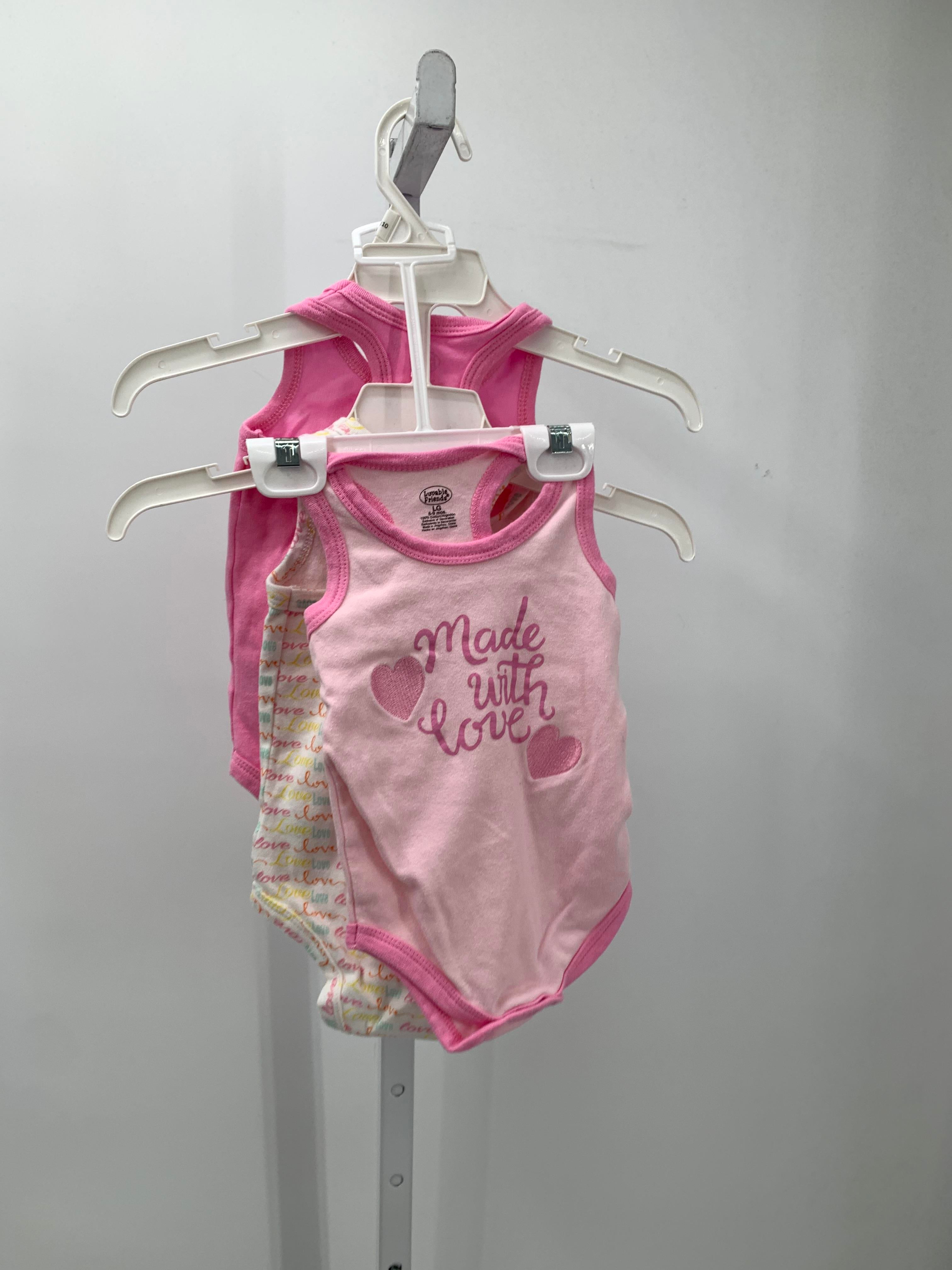 Luvable Friends Size 6-9 mon Girls 3 Pieces