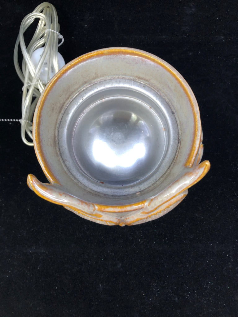 OWL SCENTERPIECE POT WAX WARMER.