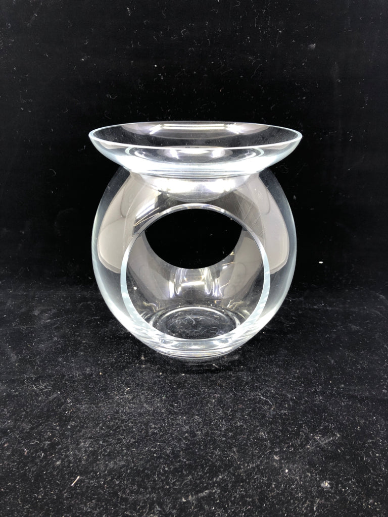 CLEAR GLASS WAX WARMER.