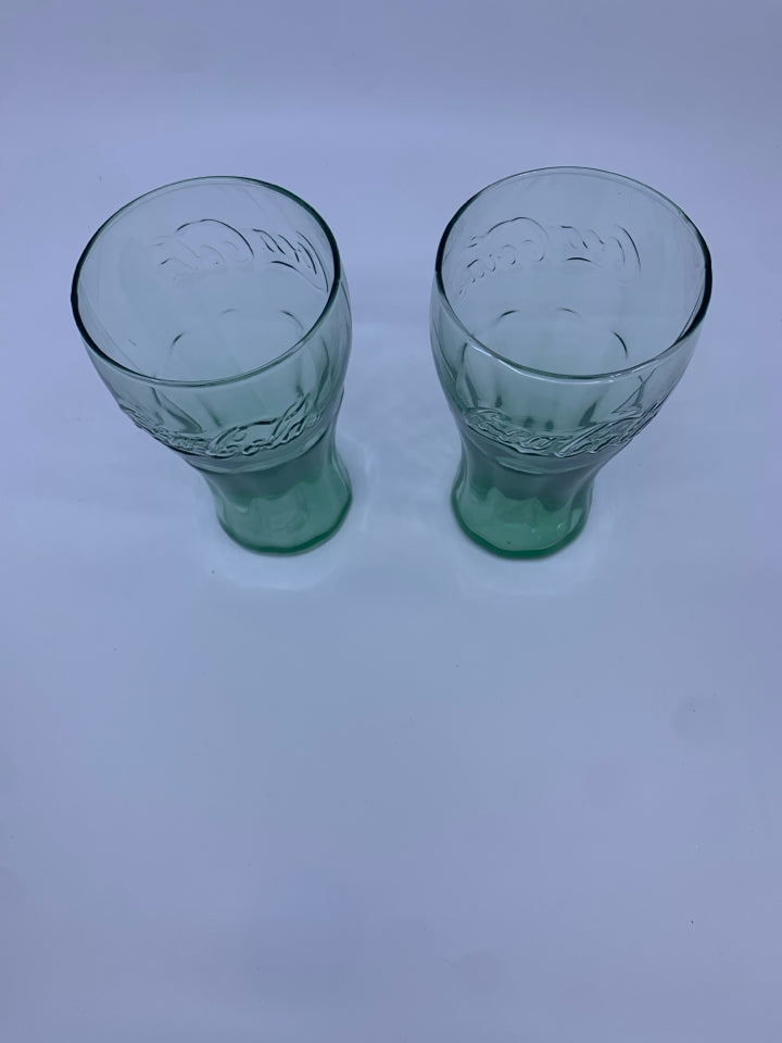 2 COCA COLA GLASSES.