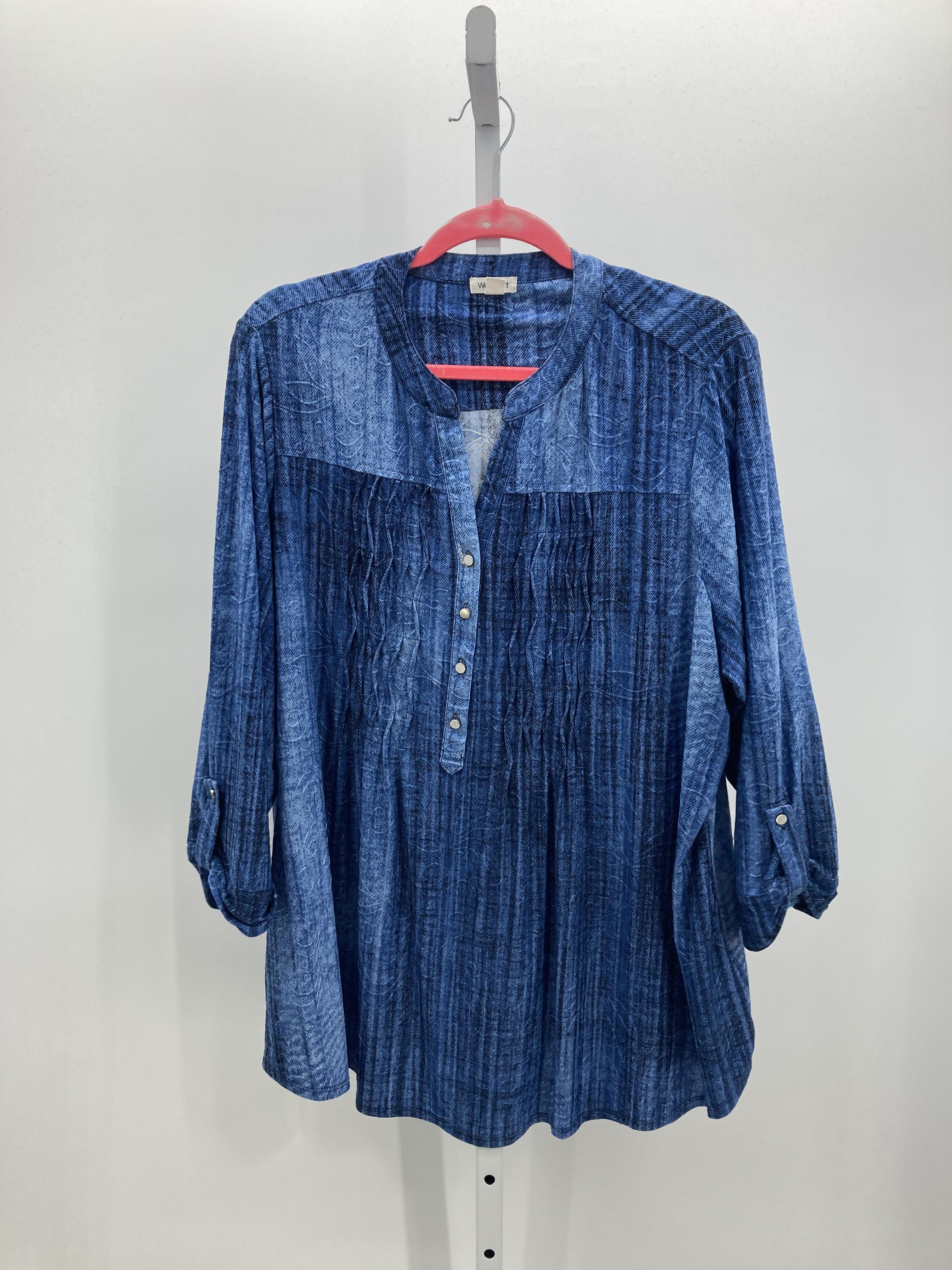 Westport Size 3X Womens 3/4 Sleeve Shirt