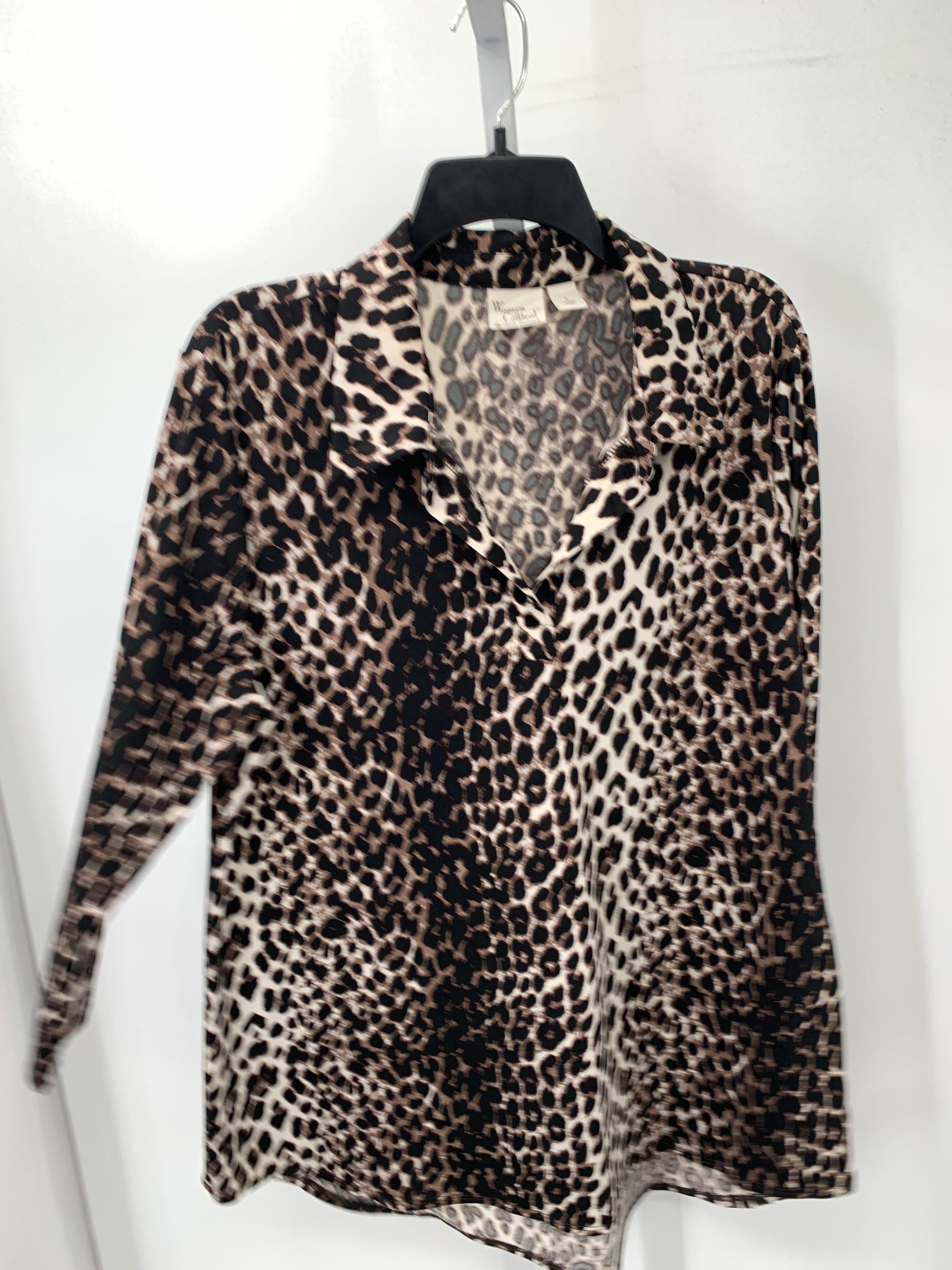 Woman Within Size Large Misses 3/4 Sleeve Shirt