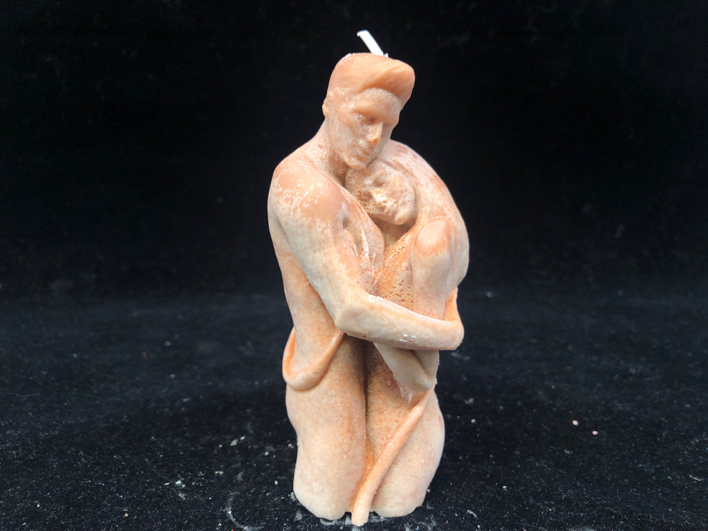 HANDMADE SOY WAX MAN AND WOMAN CANDLE.