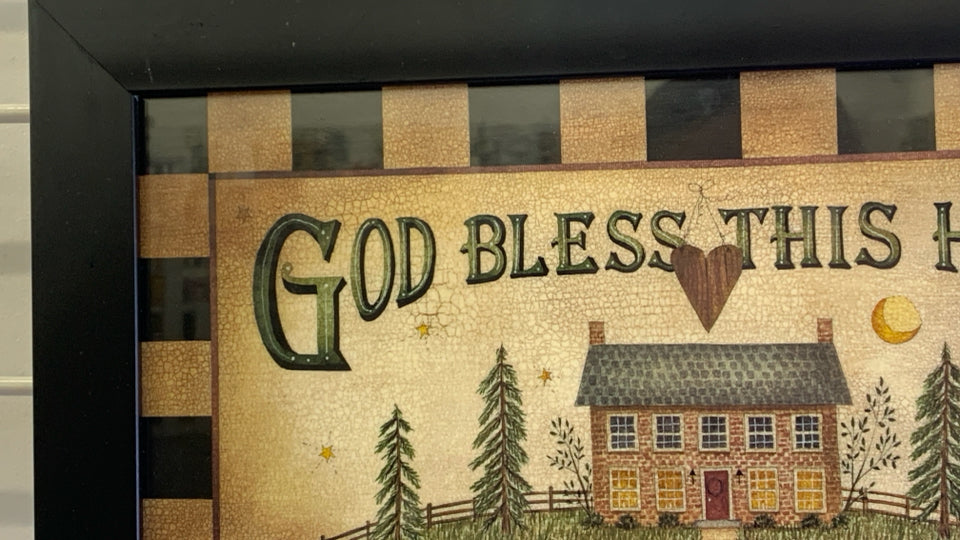 GOD BLESS THIS HOME WALL ART.