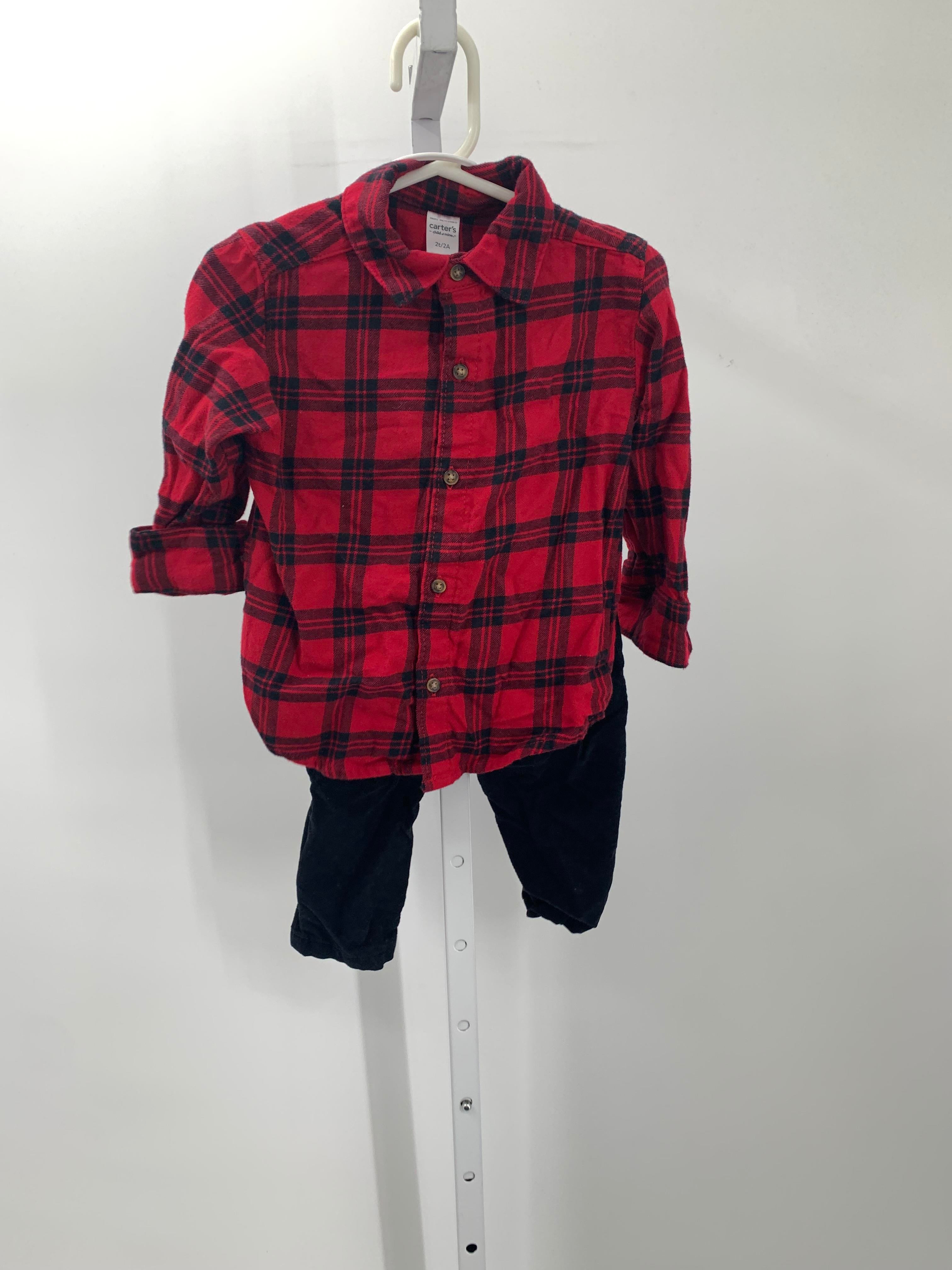 BLACK PLAID SHIRT CORDUROY PANTS