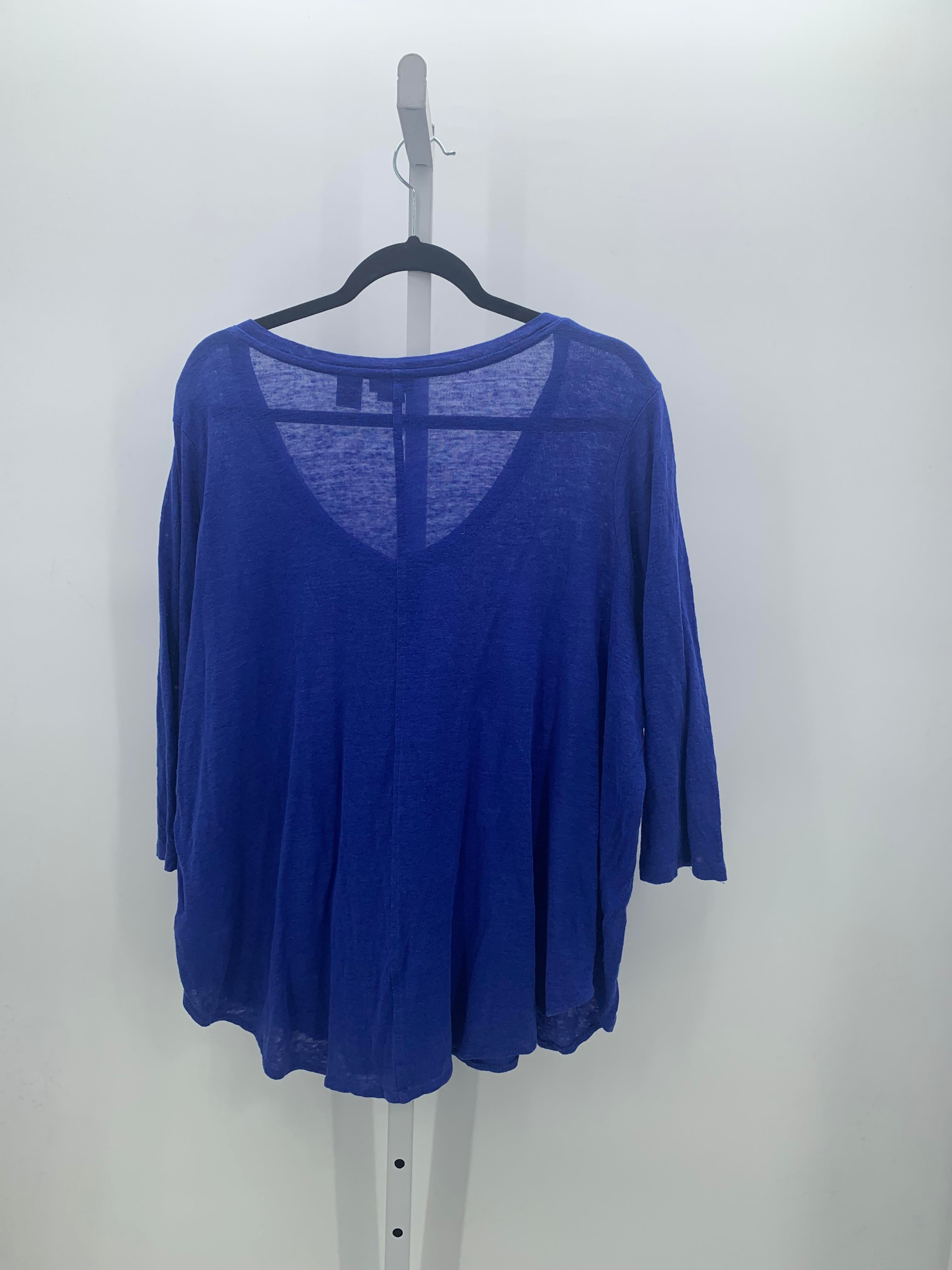 Tahari Size 1X Womens 3/4 Sleeve Shirt