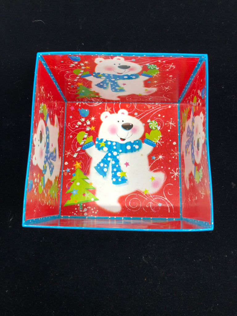 RED POLAR BEAR GIFT BOX.