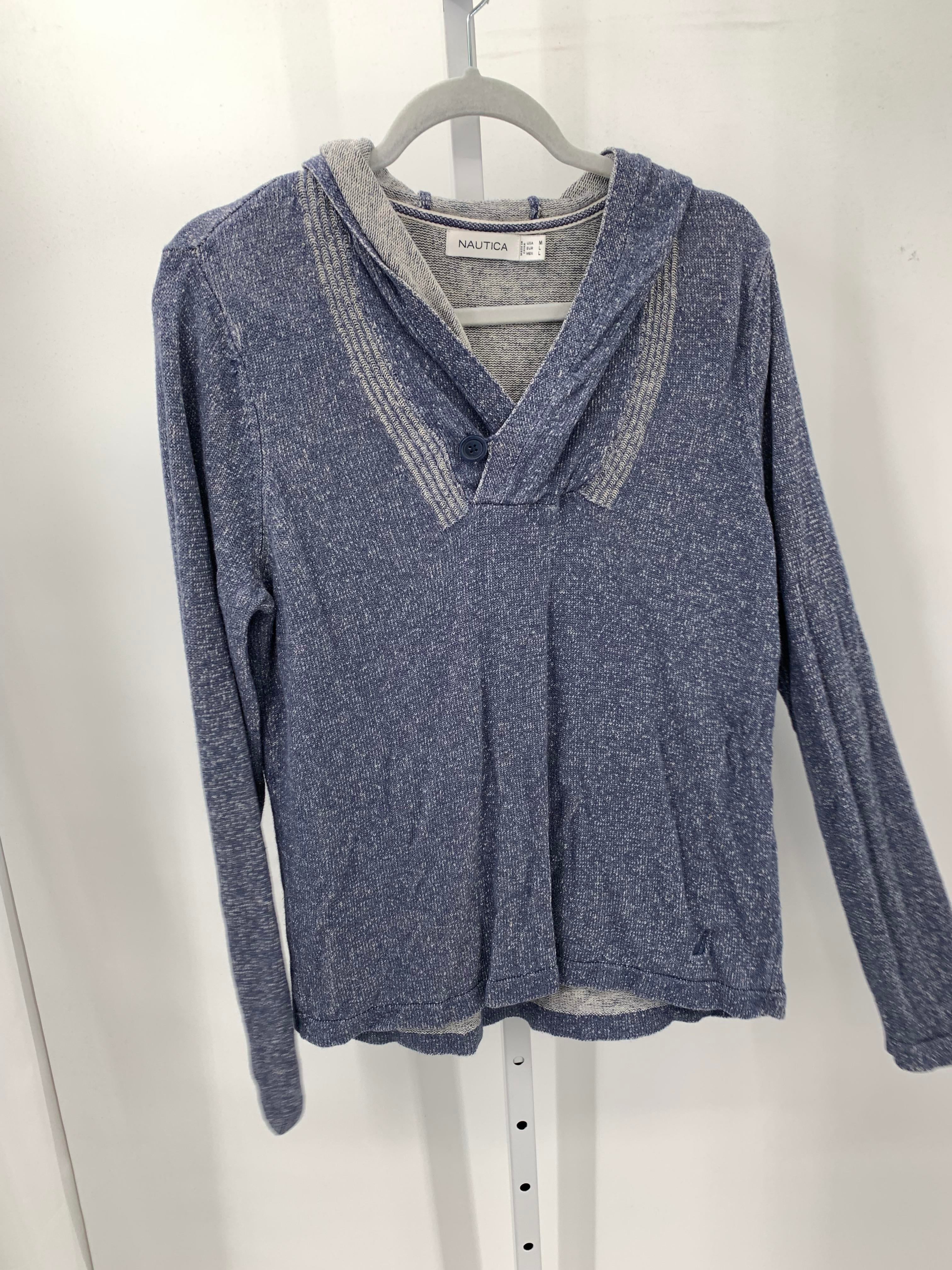 HOODED VNECK KNIT