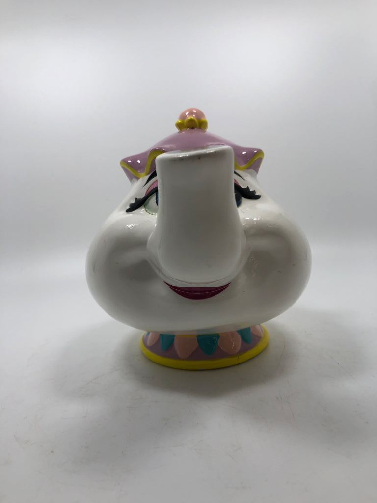MRS POTTS DISNEY COIN BANK.