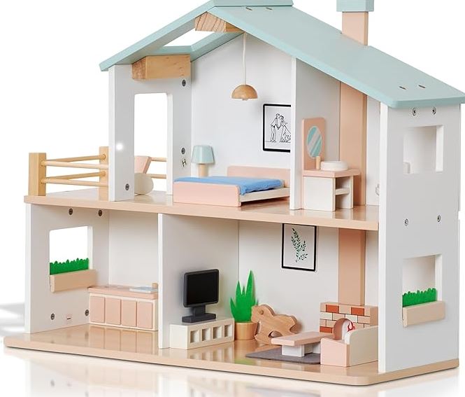 Jewelkeeper 2 Storey Wooden Dollhouse