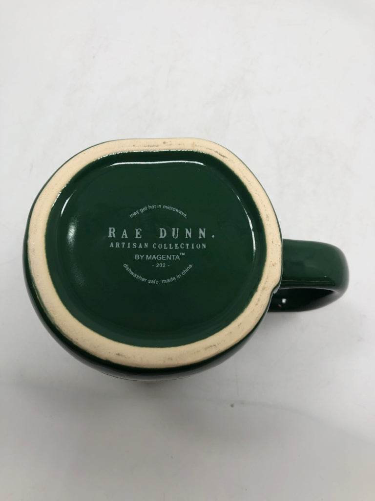 DARK GREEN RAE DUNN CUP OF CHEER.