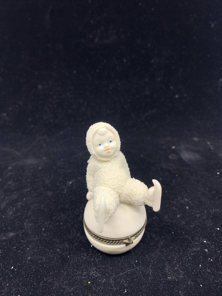 SNOW BABIES TRINKET BOX "HARD LANDING"